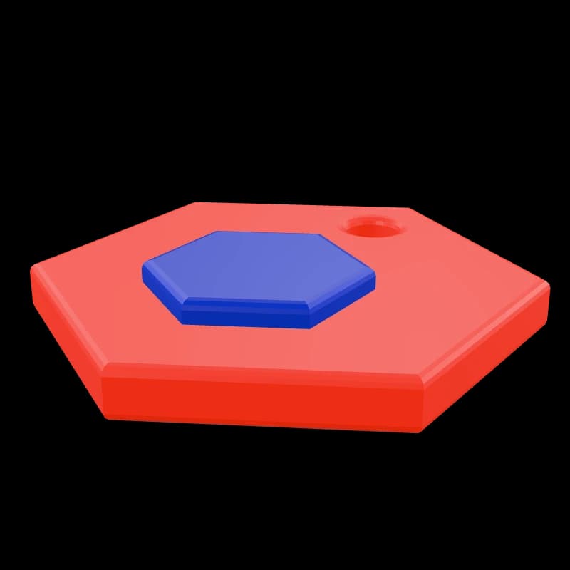 Llavero hexagonal